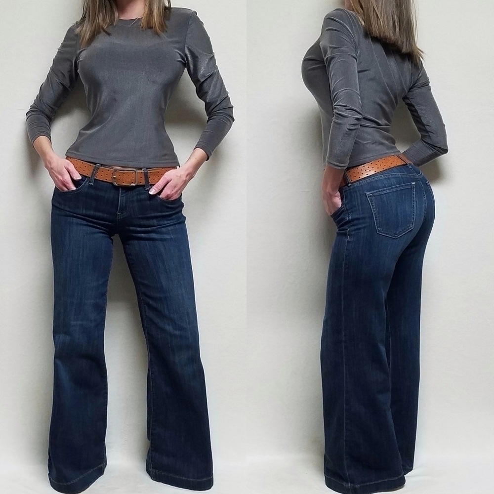 VINTAGE 80s The Limited Gunmetal Metallic Stretchy Long Sleeve Melange Top S